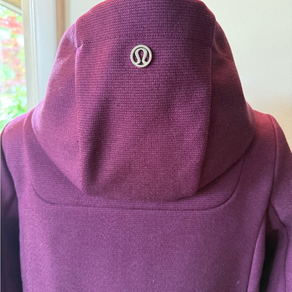 Lululemon Athletica Purple Trench Coat with High Collar - Picture 7 of 14